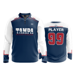 973 FD Quarter Zip Batting Jacket LS TAMPA-MUSTANGS-NAVY