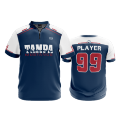 973 FD Quarter Zip Batting Jacket SS TAMPA-MUSTANGS-NAVY