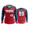 973 FD Womens V-Neck Longsleeve TAMPA-MUSTANGS-RED