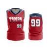 973 FD Womens V-Neck Sleeveless TAMPA-MUSTANGS-RED