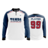 973 FD Quarter Zip Batting Jacket LS TAMPA-MUSTANGS-WHITE