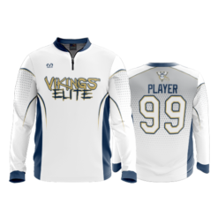 2510 FD Quarter Zip Batting Jacket LS VIKINGS-ELITE-WHITE