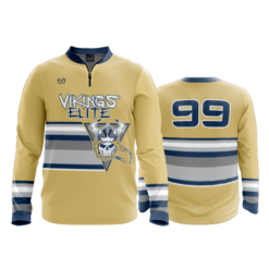 2510 FD Quarter Zip Batting Jacket LS VIKINGS-ELITE-VEGAS