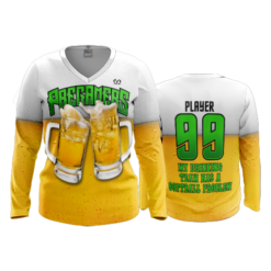 2526 FD Womens V-Neck Longsleeve PREGAMERS-WHISKEY-TEXT