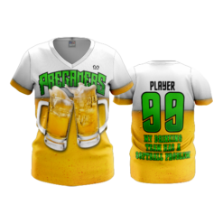 2526 FD Womens V-Neck PREGAMERS-WHISKEY-TEXT