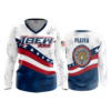 2535 FD Womens V-Neck Longsleeve IBEW-683-BOWLING