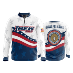 2535 FD Quarter Zip LS - Ribbed Collar IBEW-683-BOWLING
