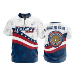 2535 FD Quarter Zip SS - Ribbed Collar IBEW-683-BOWLING