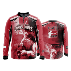 1538 FD Quarter Zip Batting Jacket LS HOPKINS-COUNTY-CORNSLINGERS