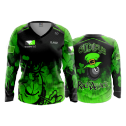 2513 FD Womens V-Neck Longsleeve OMALLEYS-RACK-ATTACK-FLO INK + $5