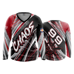 2533 FD Womens V-Neck Longsleeve CONTROLLED-CHAOS