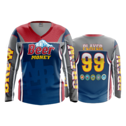 1592 FD Womens V-Neck Longsleeve BEER-MONEY-NAVY