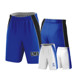 CMS UNISEX REVERSIBLE BBALL 12in SHORTS