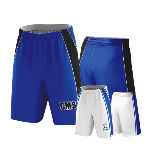 CMS UNISEX REVERSIBLE BBALL 12in SHORTS
