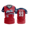 2507 FD Womens V-Neck MOV-PRIDE-RED