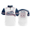 2507 FD Quarter Zip Batting Jacket SS MOV-PRIDE-WHITE