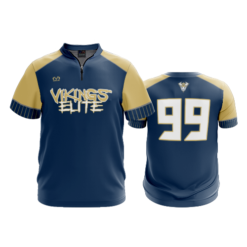 2509 FD Quarter Zip Batting Jacket SS VIKINGS-ELITE-BASEBALL-NAVY-PIN-ADD