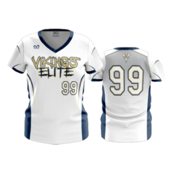 2520 FD Womens V-Neck VIKINGS-ELITE-BASEBALL-WHITE