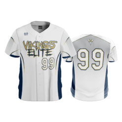 2509 FD ProTek Mens Full Button Down VIKINGS-ELITE-BASEBALL-WHITE