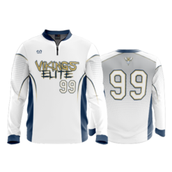 2509 FD Quarter Zip Batting Jacket LS VIKINGS-ELITE-BASEBALL-WHITE