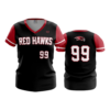 2540 FD Womens V-Neck REDHAWKS-BLACK