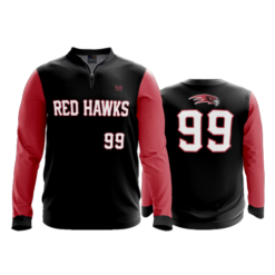 2540 FD Quarter Zip Batting Jacket LS REDHAWKS-BLACK