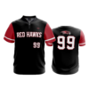2540 FD Quarter Zip Batting Jacket SS REDHAWKS-BLACK