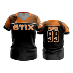 2549 FD Womens V-Neck STIX-BLACK