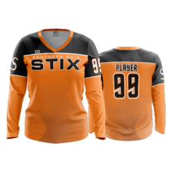 2549 FD Womens V-Neck Longsleeve STIX-ORANGE
