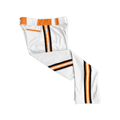 2549 CL WHITE CUSTOM BRAID MENS PANT STIX-ORANGE