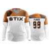 2549 FD Womens V-Neck Longsleeve STIX-WHITE