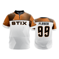 2549 FD Quarter Zip Batting Jacket SS STIX-WHITE