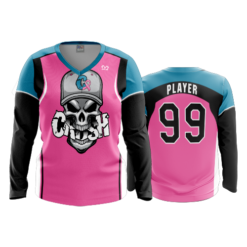 1707 FD Womens V-Neck Longsleeve CRUSH-2019-PINK