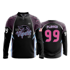 2416 FD Quarter Zip Batting Jacket LS NWI-LADY-VIPERS