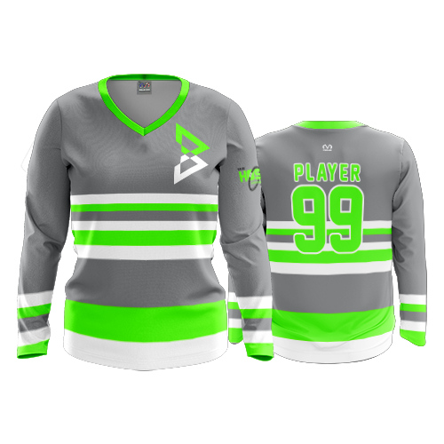 1720 FD Womens V-Neck Longsleeve BEAST-MODE-FLO-GREEN-FLO INK + $5