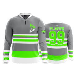 1720 FD Quarter Zip Batting Jacket LS BEAST-MODE-FLO-GREEN-FLO INK + $5