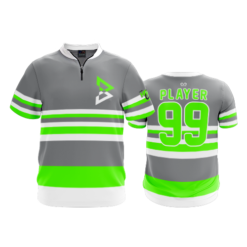 1720 FD Quarter Zip Batting Jacket SS BEAST-MODE-FLO-GREEN-FLO INK + $5