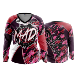 2386 FD Womens V-Neck Longsleeve MERRILL-AREA-DARTS-FLO-PINK-FLO INK + $5