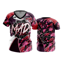 2386 FD Womens V-Neck MERRILL-AREA-DARTS-FLO-PINK-FLO INK + $5