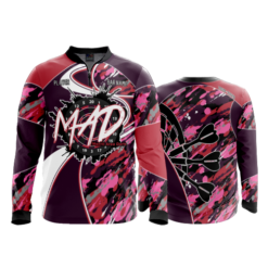2386 FD Quarter Zip LS - Ribbed Collar MERRILL-AREA-DARTS-FLO-PINK-FLO INK + $5