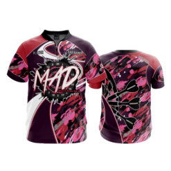 2386 FD Quarter Zip SS - Ribbed Collar MERRILL-AREA-DARTS-FLO-PINK-FLO INK + $5