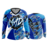 2386 FD Womens V-Neck Longsleeve MERRILL-AREA-DARTS-ROYAL