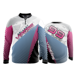 2545 FD Quarter Zip Batting Jacket LS NWI-LADY-VIPERS