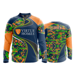 1604 FD Quarter Zip LS - Ribbed Collar VIRTUE-HOMES