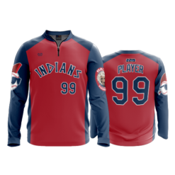 2548 FD Quarter Zip Batting Jacket LS INDIANS