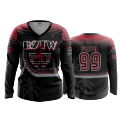 2552 FD Womens V-Neck Longsleeve BALLZ-TO-THE-WALL