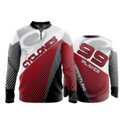 2553 FD Quarter Zip Batting Jacket LS CYCLONES