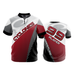 2553 FD Quarter Zip Batting Jacket SS CYCLONES