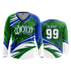 2569 FD Womens V-Neck Longsleeve WICKED-GREEN