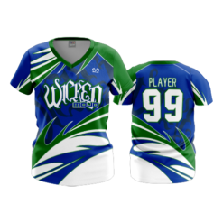 2569 FD Womens V-Neck WICKED-MOJO-BLUE